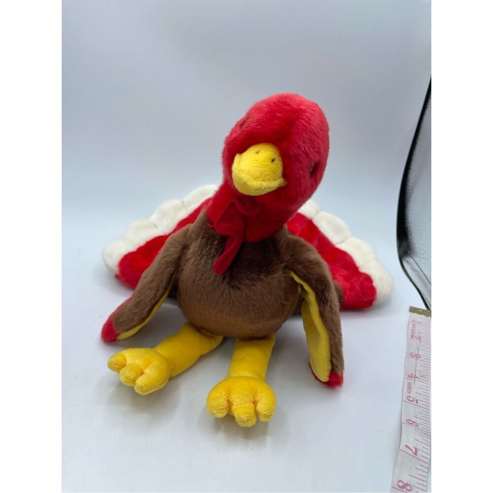 Gobbles the turkey TY 1999 Beanie Buddy no tags